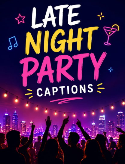 Late-Night Party Captions