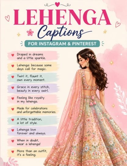 Lehenga Captions For Instagram Pinterest