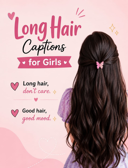 Long Hair Captions for Instagram for Girl 💁‍♀️