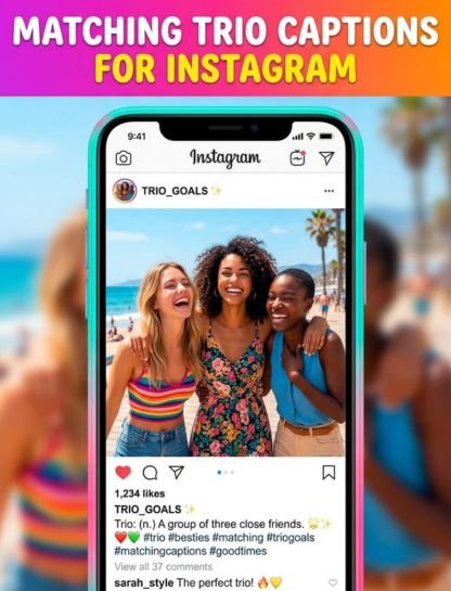 Matching Trio Captions for Instagram