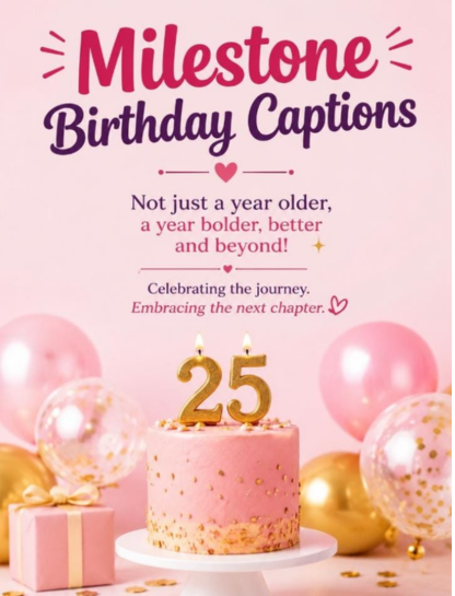 Milestone Birthday Captions (20th, 25th, 30th & Beyond)