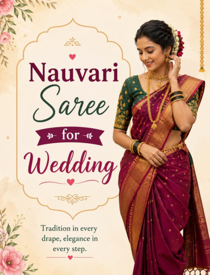 Nauvari Saree Captions for Wedding