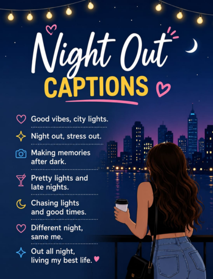 Night Out Captions for Instagram