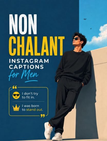 Nonchalant Instagram Captions for Guys 🌑😌