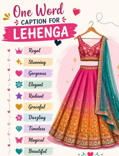 One Word Caption for Lehenga