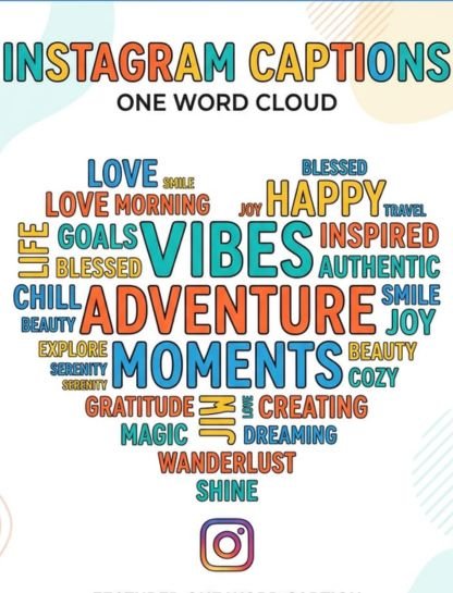 One-Word Clouds Captions for Instagram