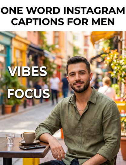 One Word Instagram Captions for Men ⚡🖤