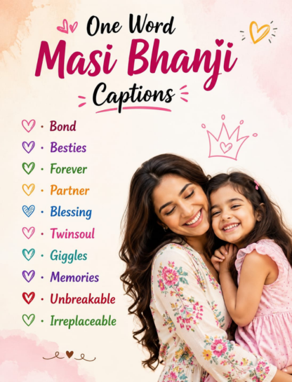 One Word Masi Bhanji Captions