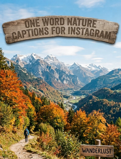 One Word Nature Captions for Instagram