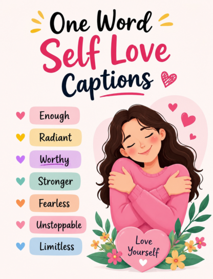 One Word Self Love Captions