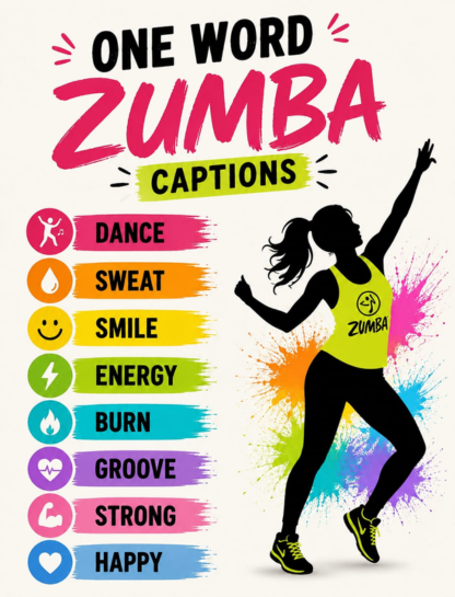One Word Zumba Dance Captions 💥