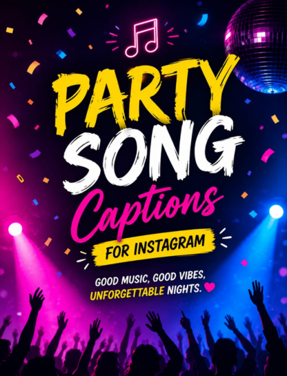 Party Song Captions for Instagram 🎉
