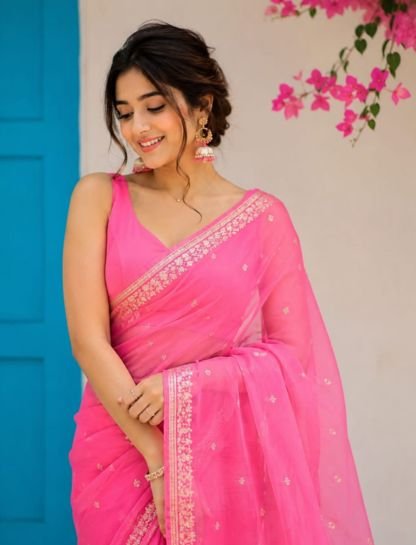 Pink Saree Captions for Instagram