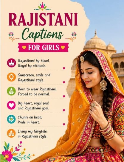 Rajasthani Captions for Instagram for Girls