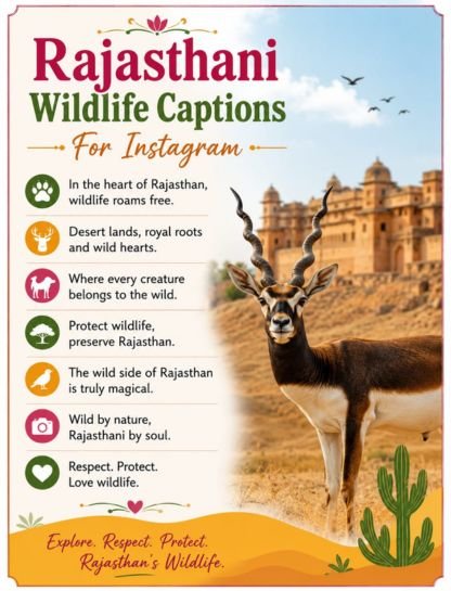 Rajasthani Captions for Instagram for Wildlife