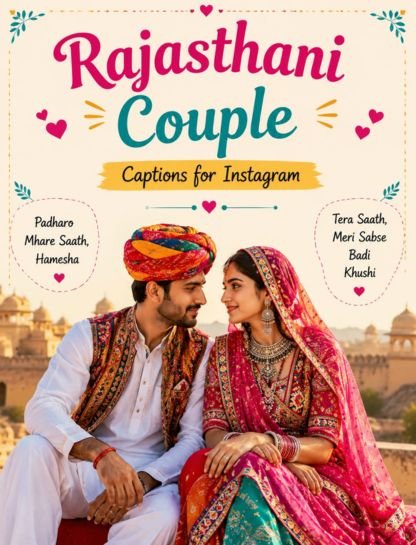 Rajasthani Couple Captions for Instagram