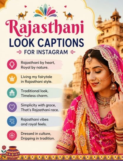 Rajasthani Look Captions for Instagram