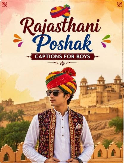Rajasthani Poshak Captions for Boys