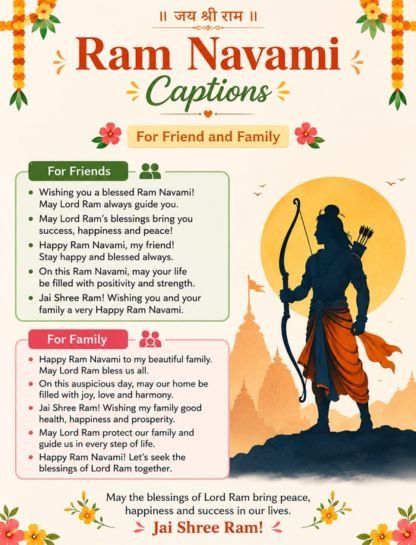 Ram Navami Caption for Friends and Family