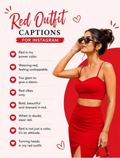 Red Outfit Captions for Instagram
