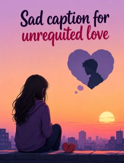 Sad Captions for Unrequited Love