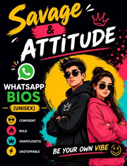 Savage & Attitude WhatsApp Bios (Unisex)