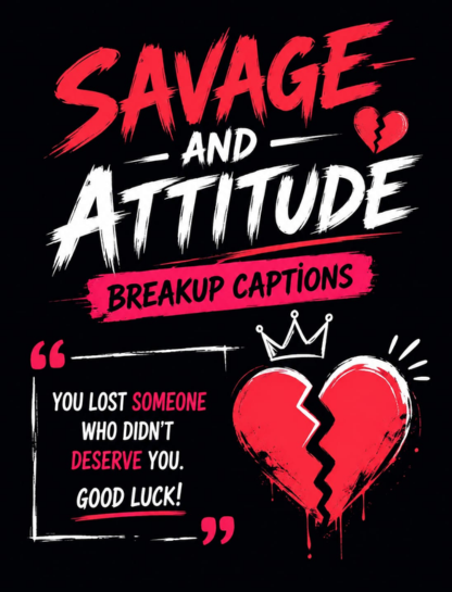 Savage and Attitude Breakup Captions