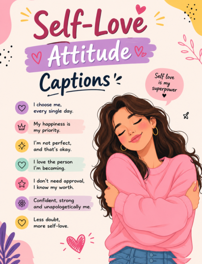 Self-Love Attitude Captions