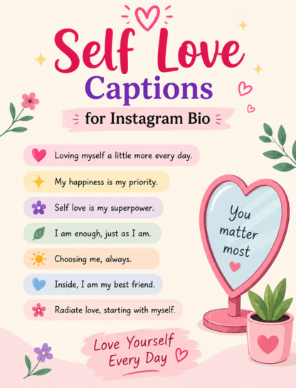 Self Love Captions for Instagram Bio