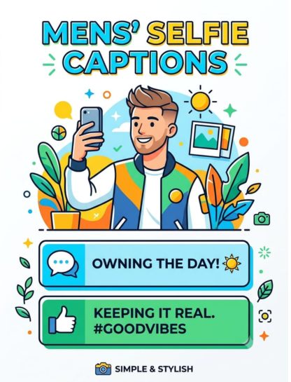 Selfie Instagram Captions for Men 📸😎