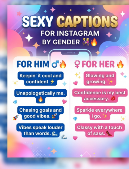 Sexy Captions for Instagram by Gender 👫🔥