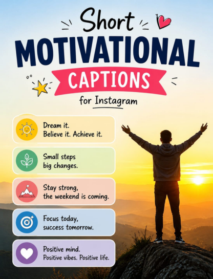 Short Motivational Captions for Instagram