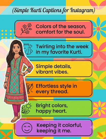 Simple Kurti Captions for Instagram