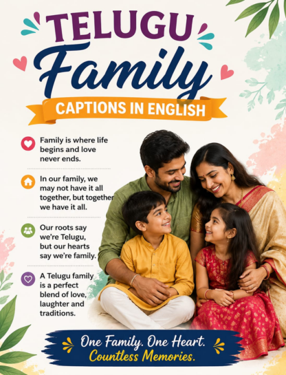 Telugu Family Captions in English