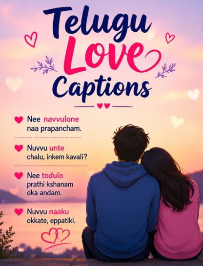 Telugu Love Captions in English