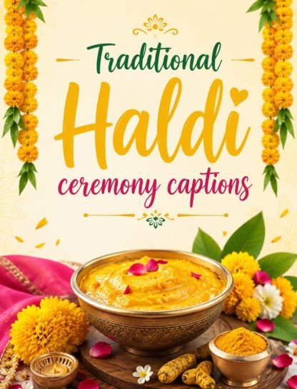 Traditional Haldi Ceremony Captions