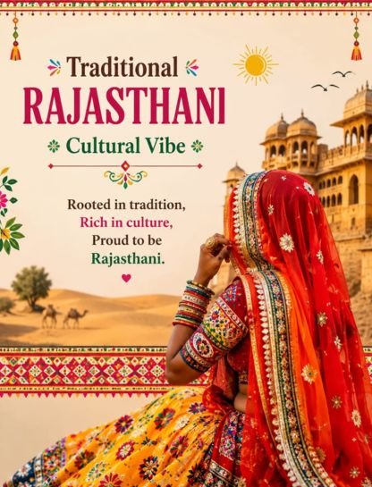 Traditional Rajasthani Captions for Cultural Vibes