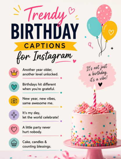 Trending Birthday Captions for Instagram 2026