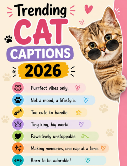 Trending Cat Captions 2026