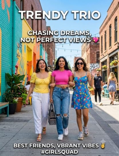 Trendy Trio Captions for Instagram