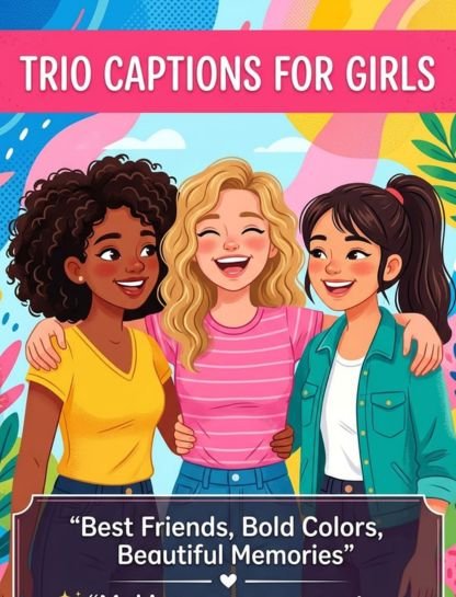 Trio Captions for Instagram for Girls