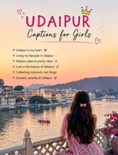 Udaipur Captions for Instagram for Girl 👑🌸