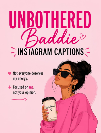 Unbothered Baddie Instagram Captions