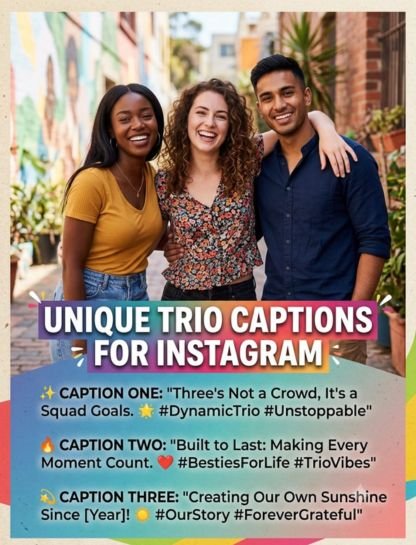 Unique Trio Captions for Instagram