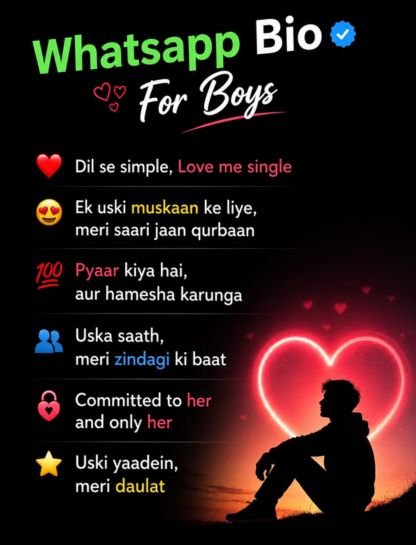 WhatsApp Bio for Boys Love