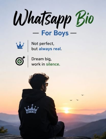 WhatsApp Bio for Boys Simple