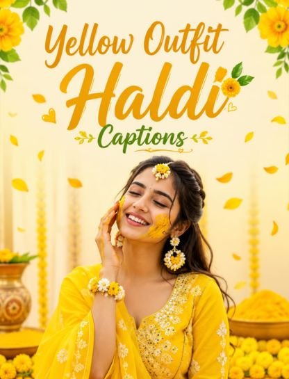 Yellow Outfit Haldi Captions