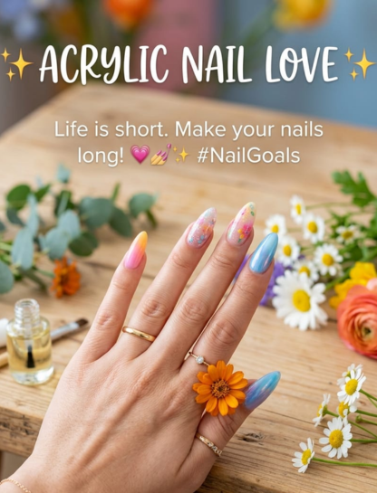 ✨ Acrylic Nail Captions for Instagram 💅