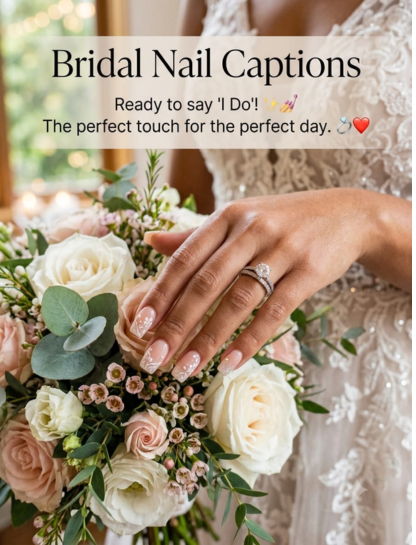 ✨ Bridal Nail Captions for Instagram 💍