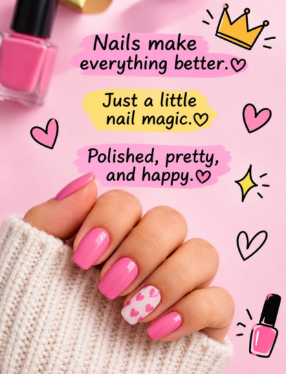 ✨ Cute Nail Captions for Instagram 💖